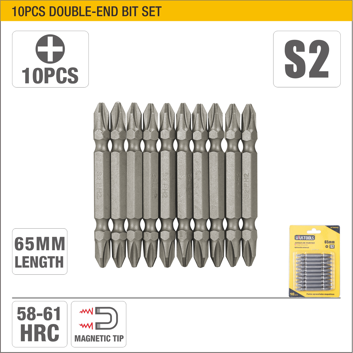 Dual End Bit 10 PCS DOUBLE-END BITS SET - Tychegulf