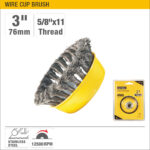 CUP TWIST WIRE BRUSH WITH NUT - AMERICAN